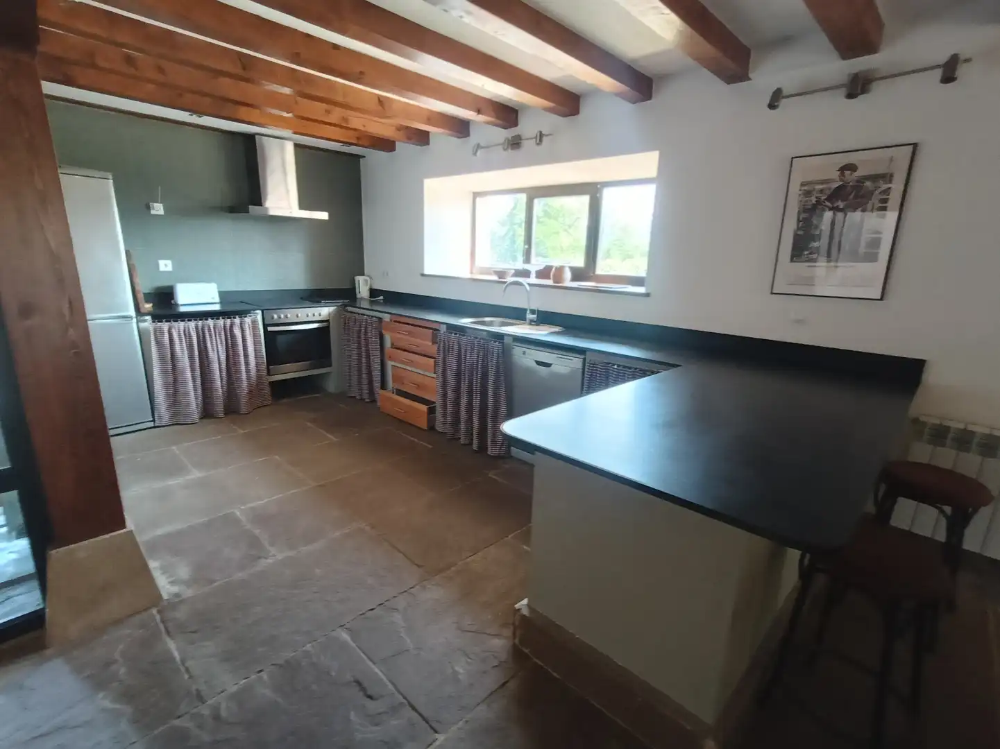 Küche von Haus oder Chalet zur Miete in Molledo mit Heizung und Privatgarten