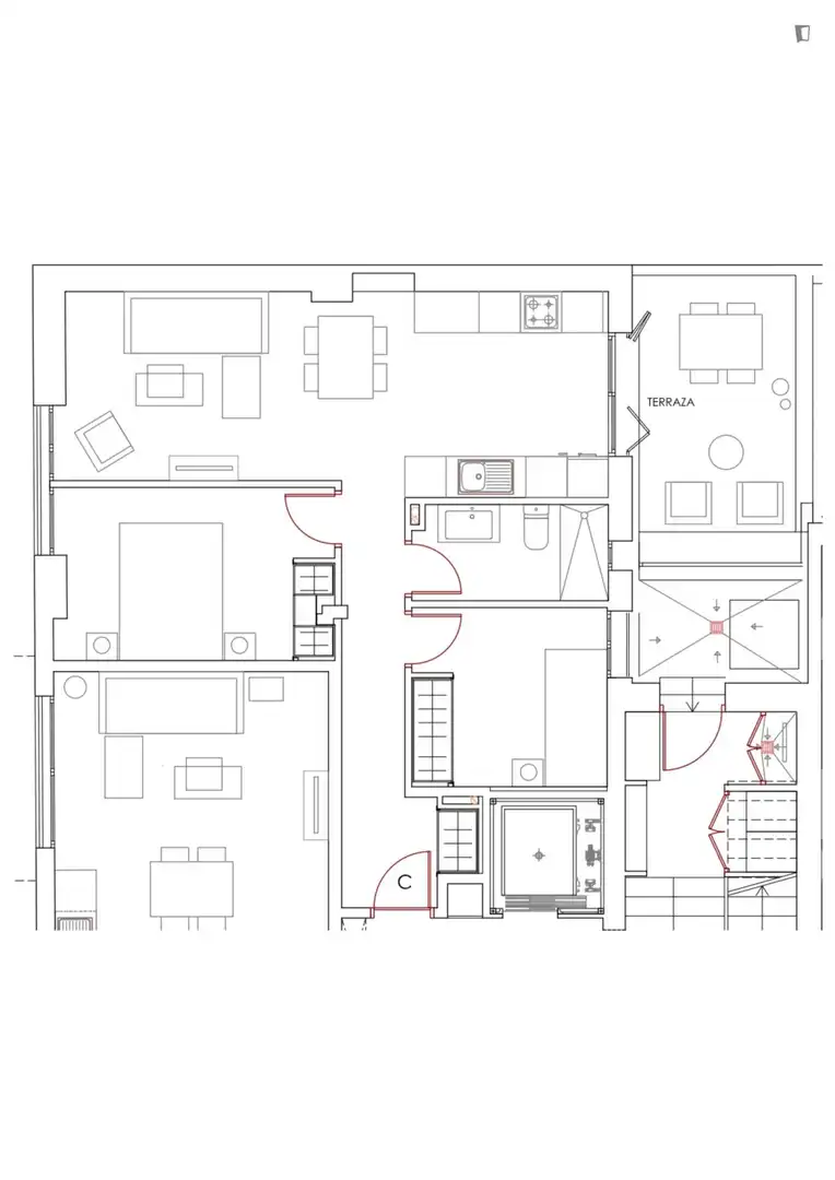 Apartamento de alquiler en Madrid con Aire acondicionado, Amueblado y Horno