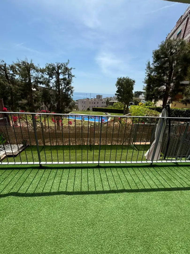 Terrace of Flat for sale in Montgat  with Air Conditioner, Heating and Private garden