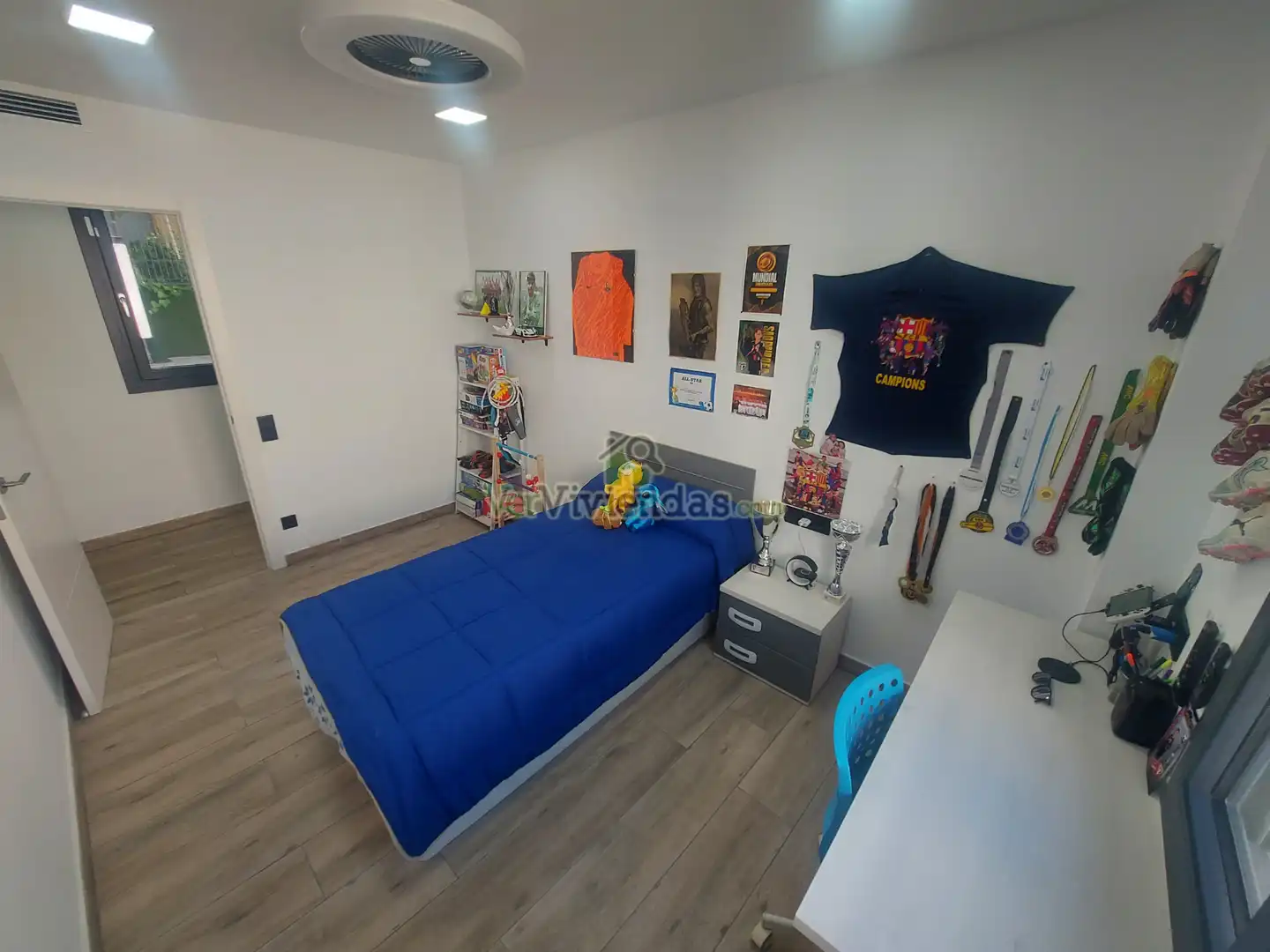 Schlafzimmer von Haus oder Chalet zum Verkauf in Pallejà mit Klimaanlage, Heizung und Privatgarten