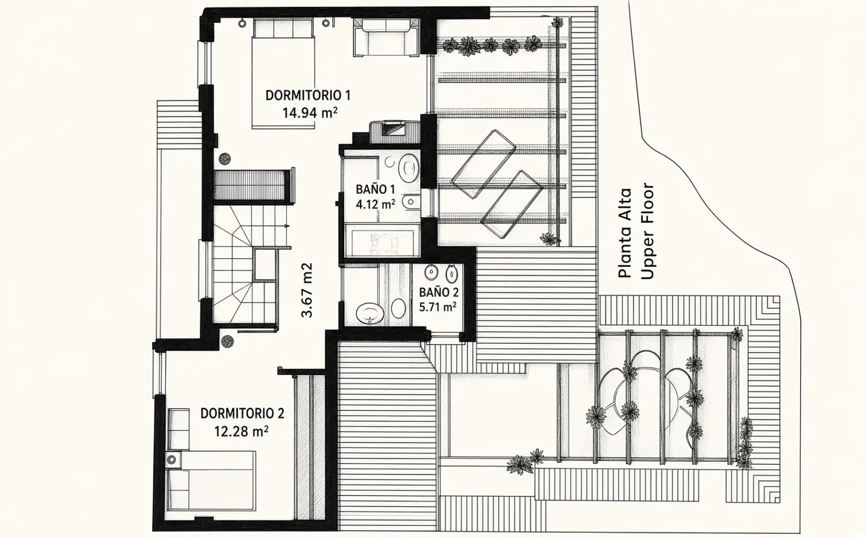 Penthouse with pool for sale in Alcorrín, imagen 29