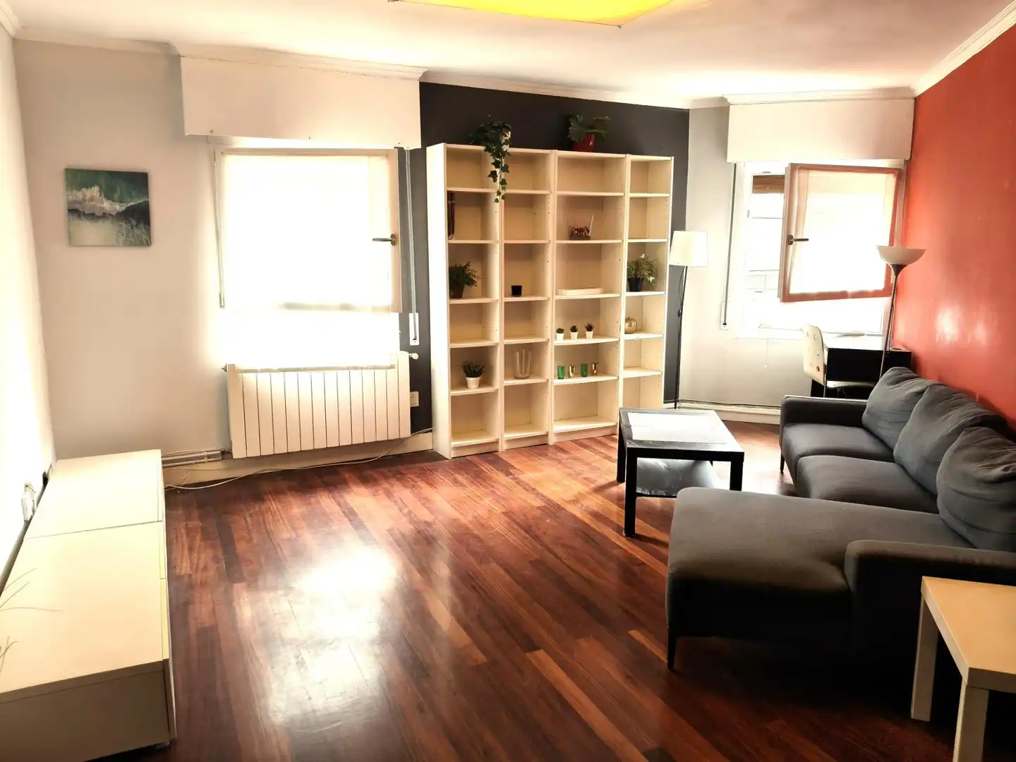 Living room of Flat for sale in Bilbao   with Heating, Terrace and Furnished