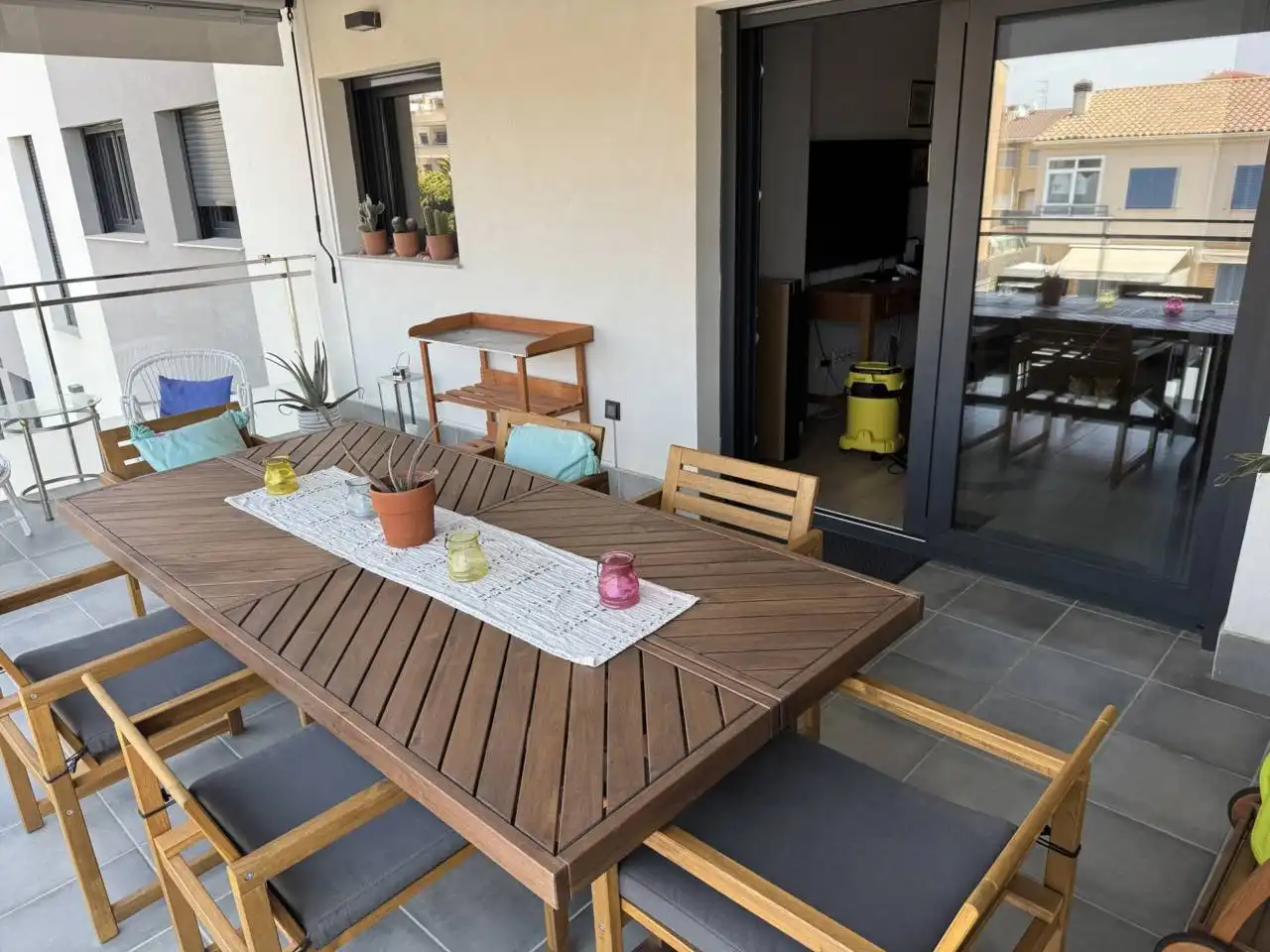 Terrace of Flat for rent in Cubelles  with Air Conditioner, Heating and Parquet flooring