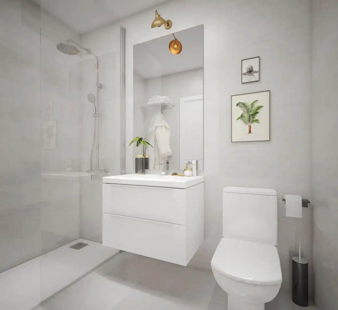 Bathroom of Apartments for sale in Benalmádena  with Air Conditioner, Terrace and Community pool