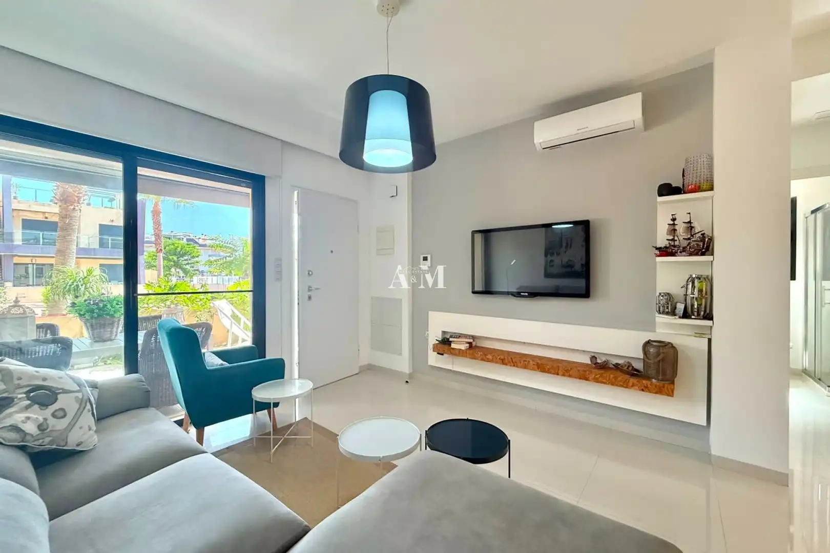 Living room of Flat for rent in Pilar de la Horadada  with Heating, Private garden and Terrace