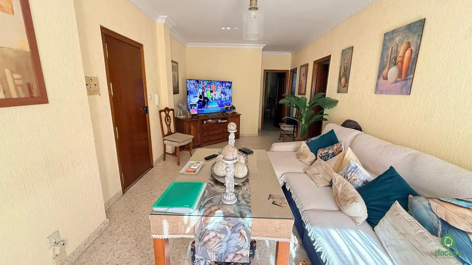 Sala de estar de Piso en venta en Trigueros con Aire acondicionado, Terraza y Amueblado