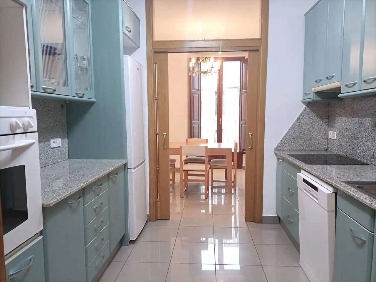 Küche von Wohnung zur Miete in Vic mit Heizung, Möbliert und Balkon