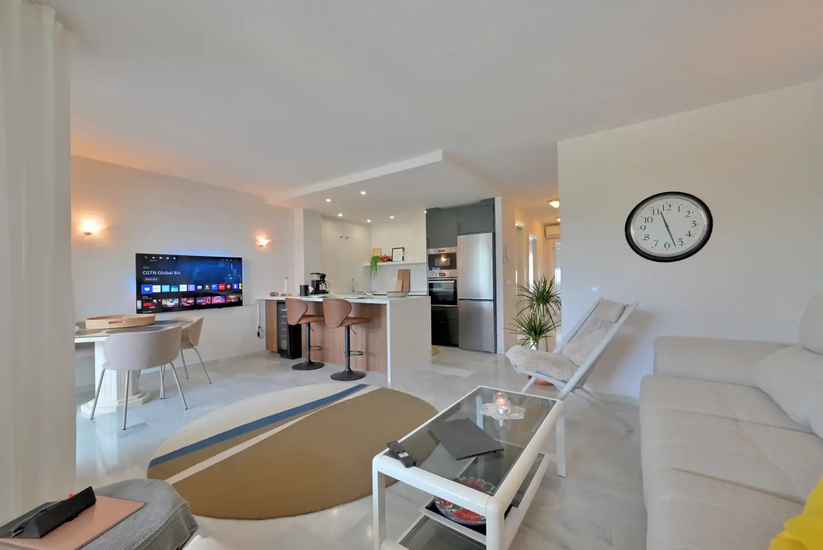 Sala de estar de Apartamento en venta en Mijas con Aire acondicionado, Terraza y Piscina