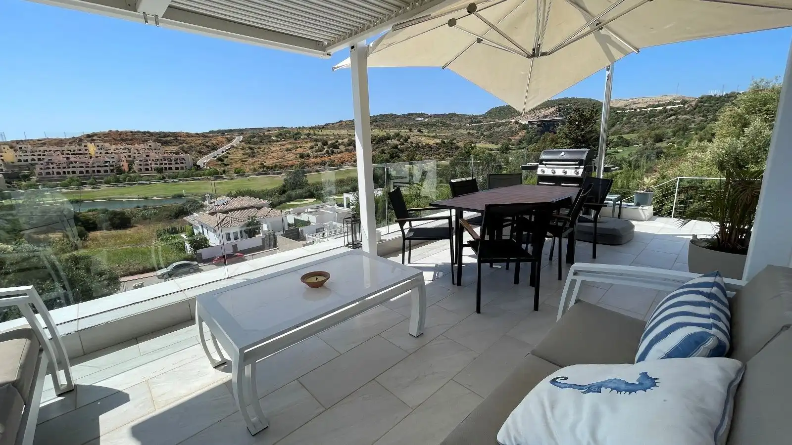 Terraza de Casa o chalet de alquiler en Estepona con Aire acondicionado, Terraza y Piscina