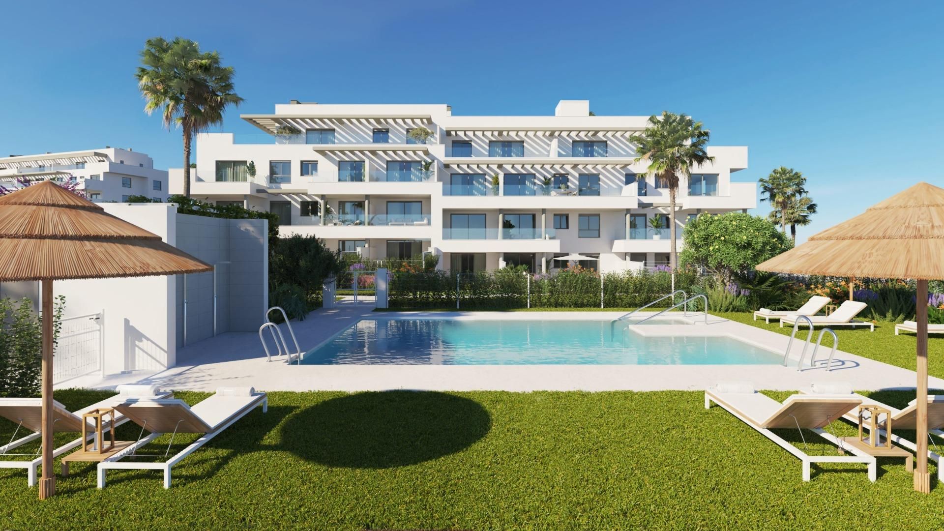Piscina de Apartament en venda en Mijas amb Aire condicionat, Calefacció i Jardí privat