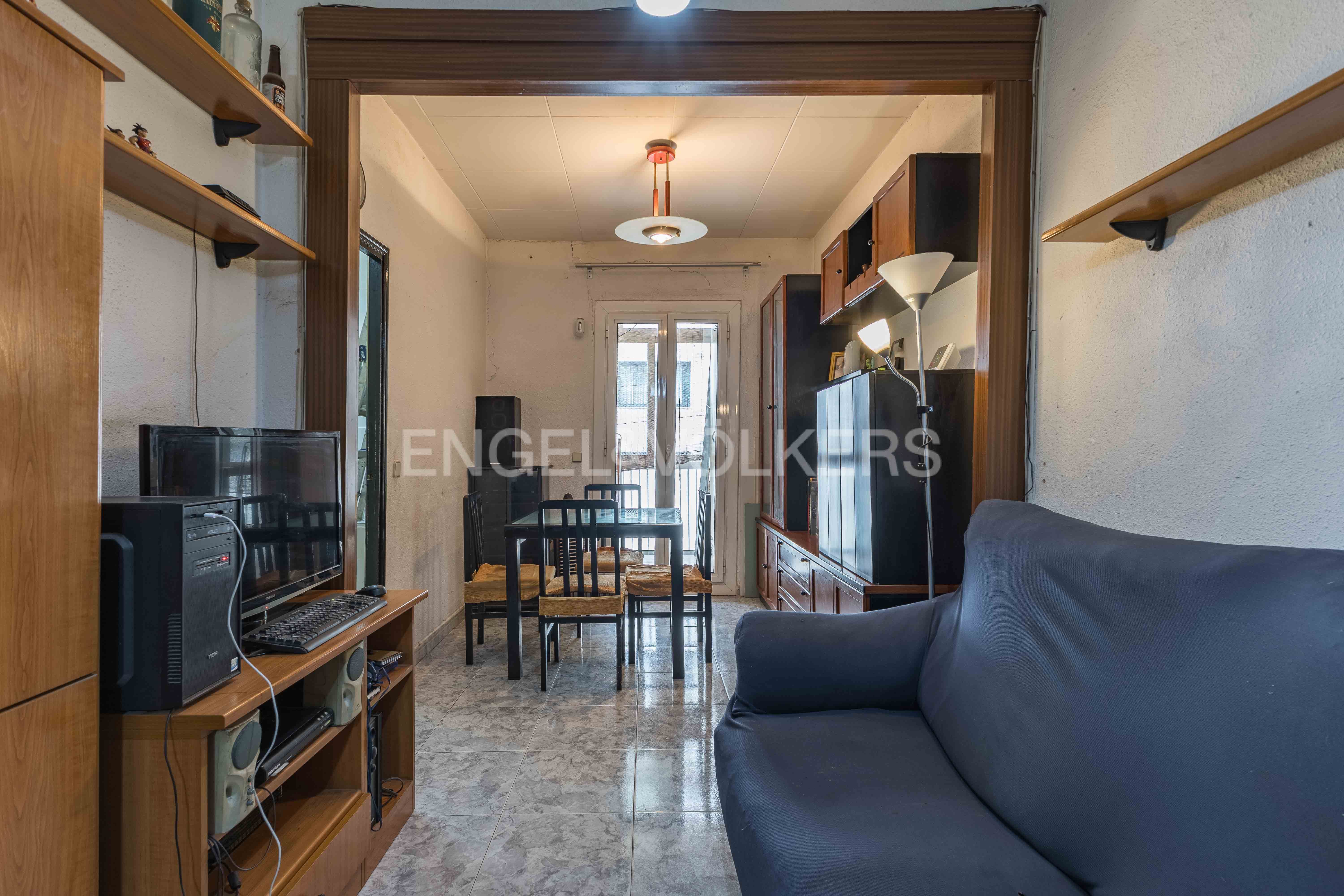 Sala d'estar de Apartament en venda en  Barcelona Capital amb Calefacció i Balcó
