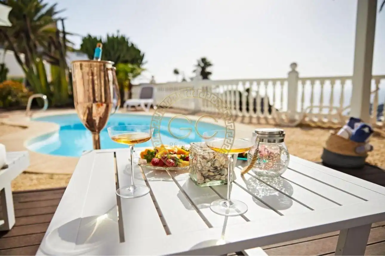 Terraza de Casa o chalet de alquiler en Mogán con Aire acondicionado, Jardín privado y Terraza
