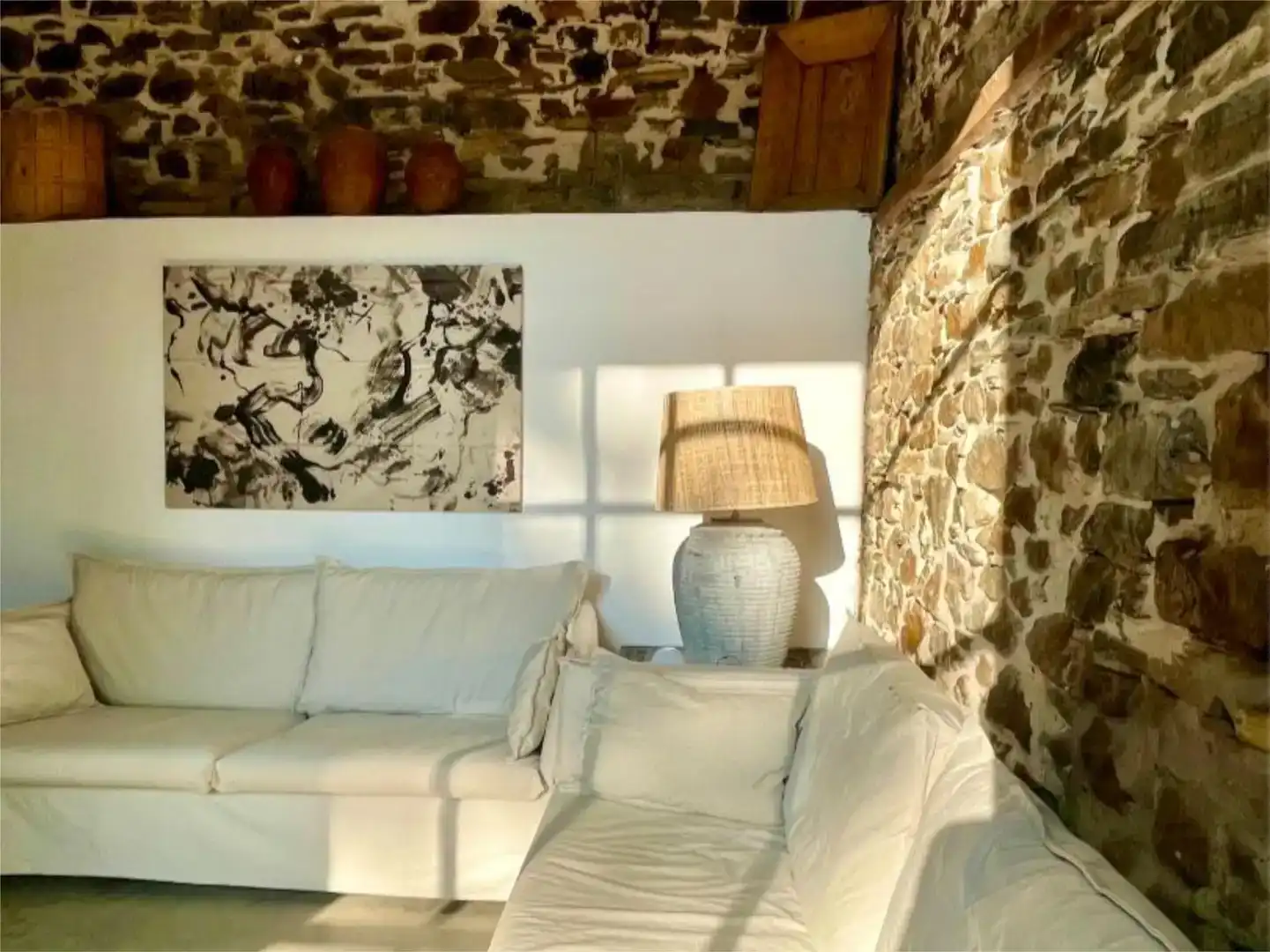 Sala d'estar de Casa o xalet en venda en Villar del Río amb Jardí privat, Parquet i Moblat