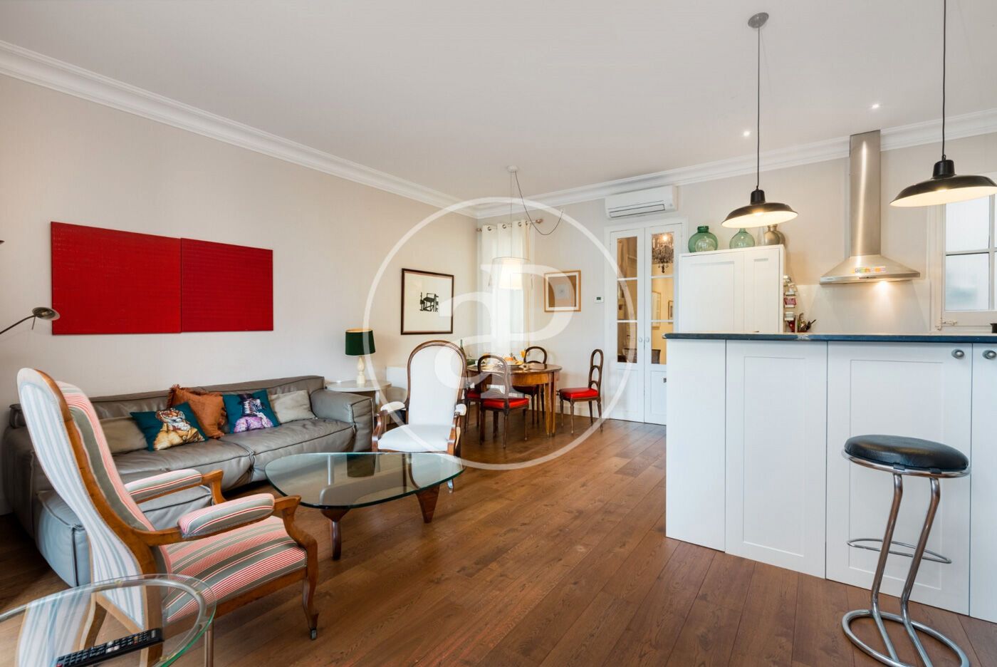 Vista exterior de Pis de lloguer en  Barcelona Capital amb Aire condicionat, Calefacció i Moblat