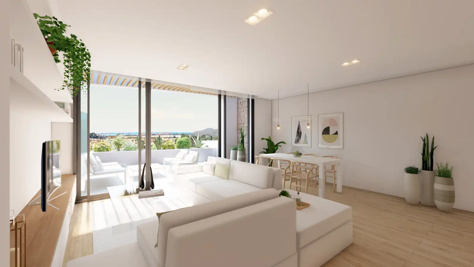 Sala de estar de Apartamento en venta en Cartagena con Aire acondicionado, Terraza y Balcón