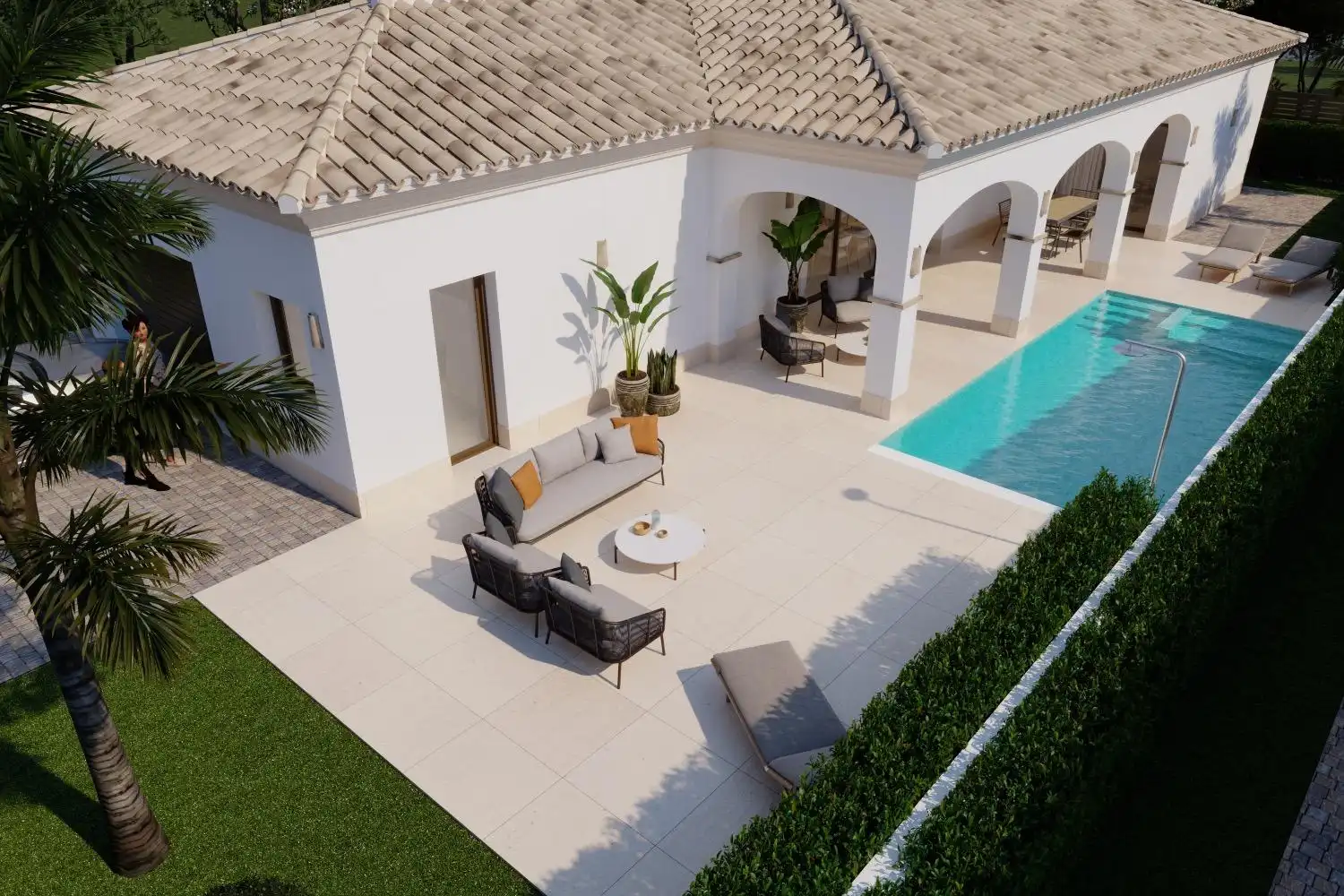 Terrassa de Casa o xalet en venda en San Pedro del Pinatar amb Jardí privat i Piscina