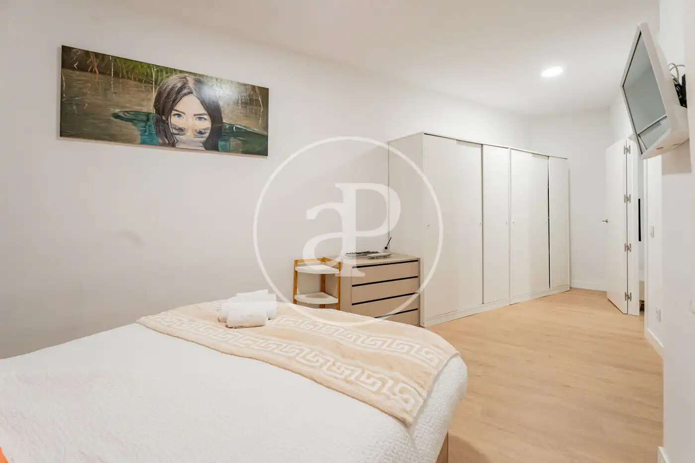Bedroom of Flat for sale in Madrid  with Air Conditioner, Heating and Furnished