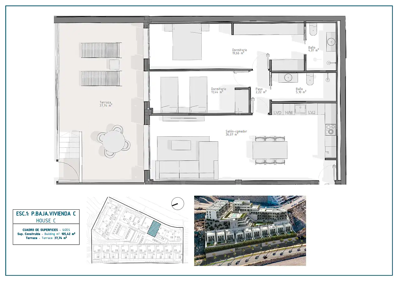 Apartament amb terrassa en venda a El Hornillo, imagen 29