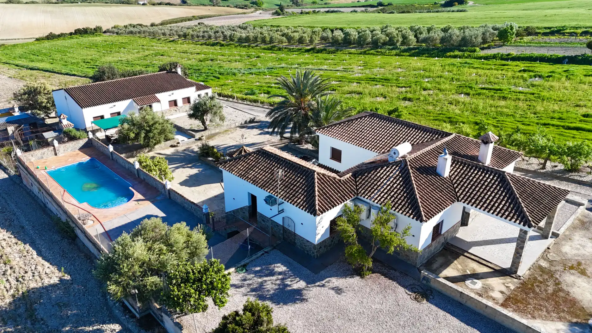 Vista exterior de Finca rústica en venta en Arcos de la Frontera con Aire acondicionado, Calefacción y Jardín privado