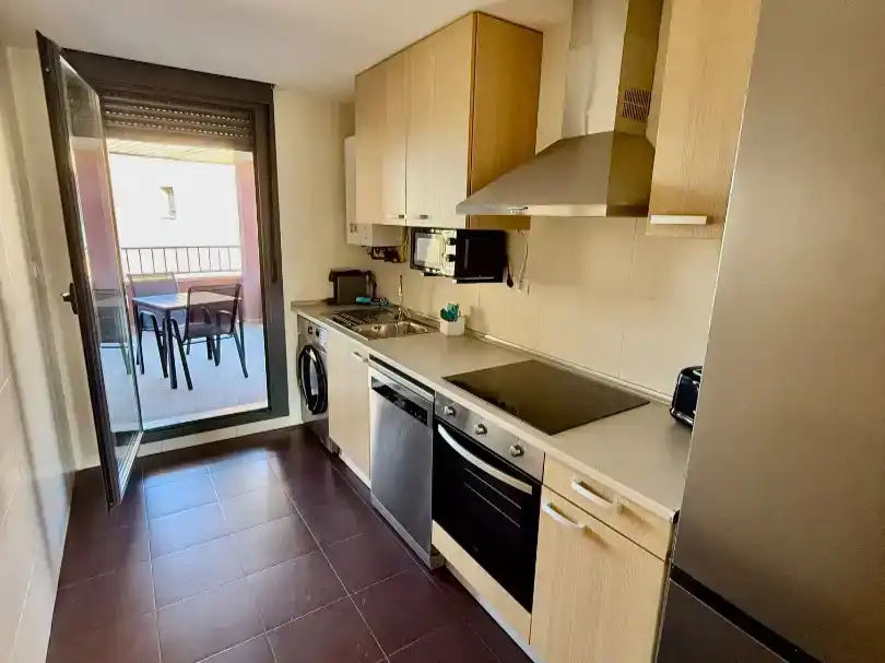 Küche von Wohnung zur Miete in Pedrola mit Parkett, Möbliert und Balkon