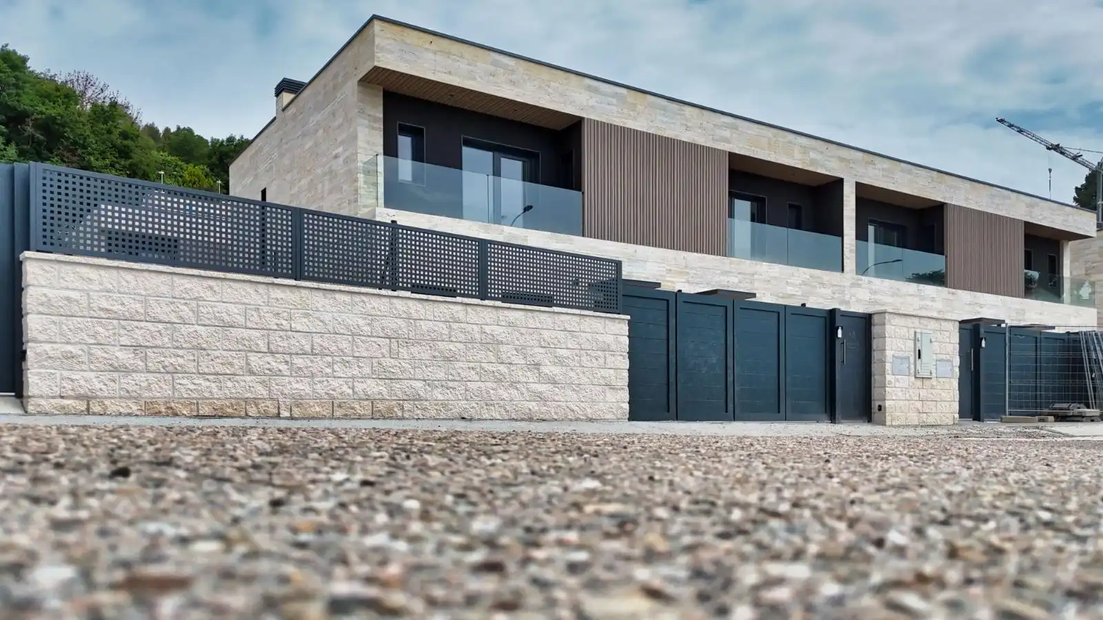 Vista exterior de Casa adosada en venta en Poio con Jardín privado, Terraza y Trastero