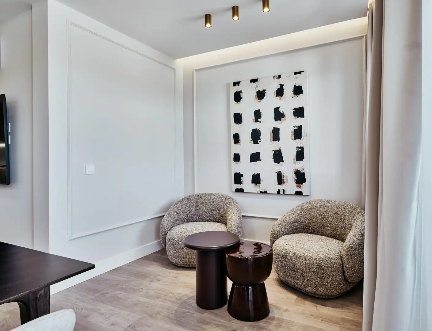 Sala d'estar de Apartament en venda en Madrid amb Calefacció, Terrassa i Moblat