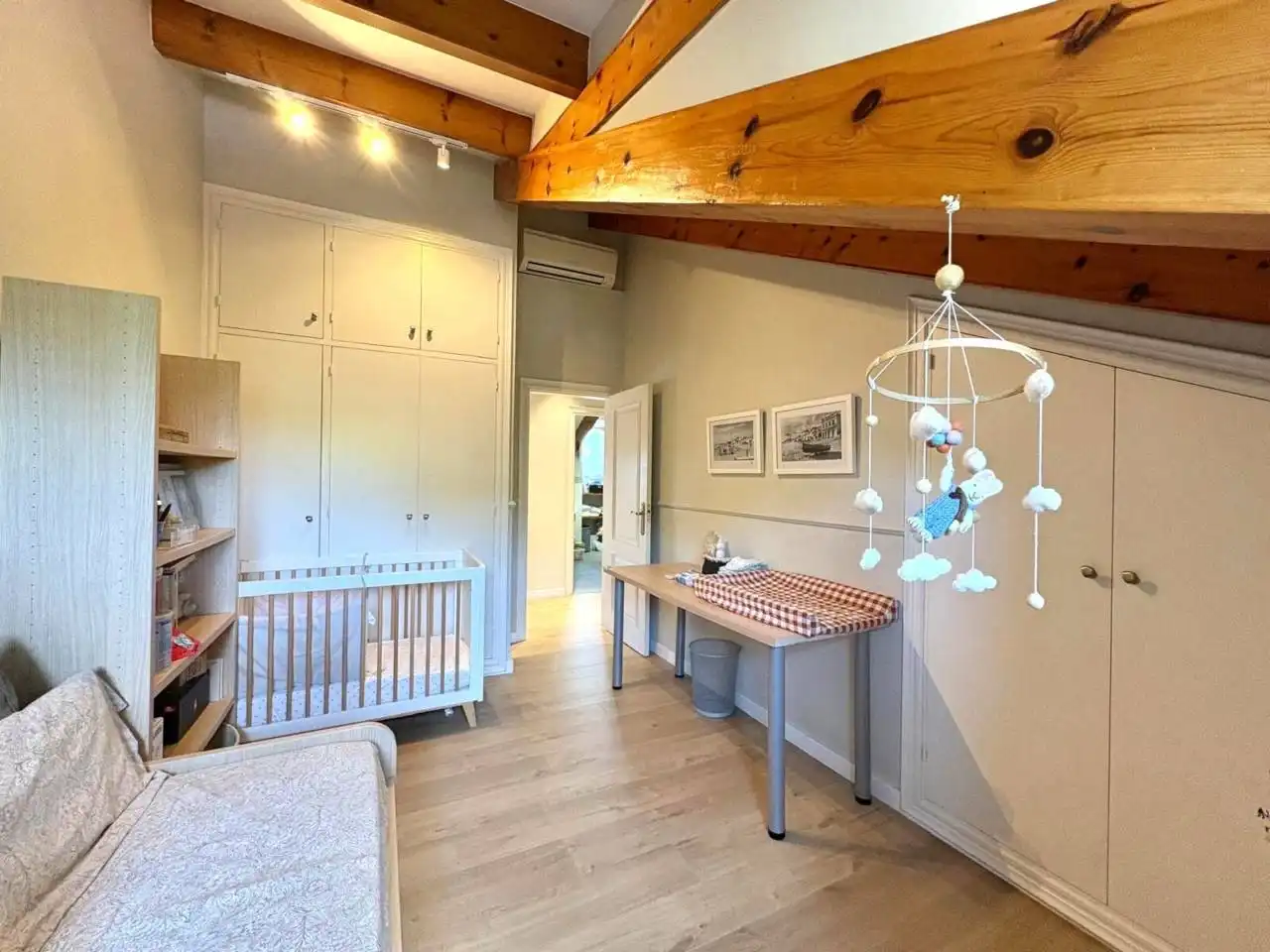 Schlafzimmer von Maisonette zum Verkauf in Sant Cugat del Vallès mit Klimaanlage, Heizung und Parkett
