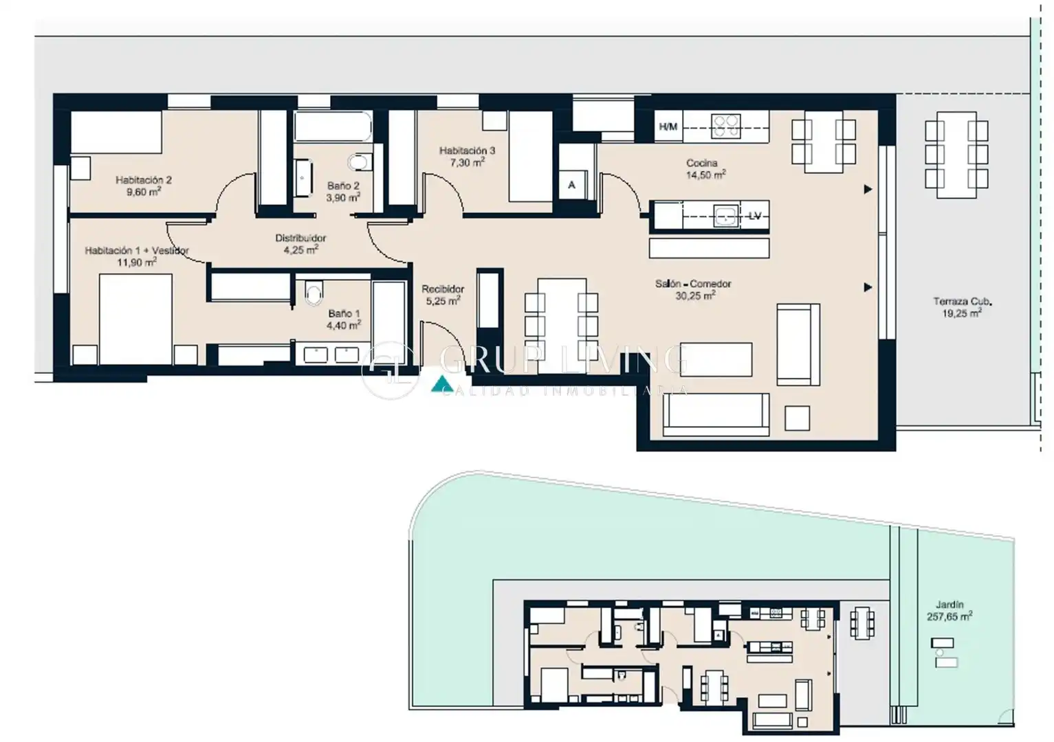 Piso de alquiler en Sitges con Calefacción, Jardín privado y Terraza