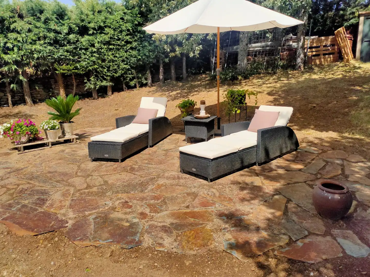 Terraza de Casa o chalet en venta en Santa María de la Alameda con Calefacción, Jardín privado y Amueblado