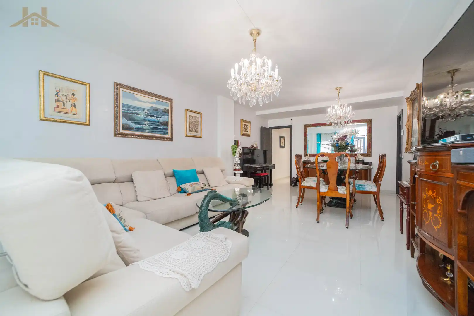 Sala de estar de Piso en venta en Leganés con Aire acondicionado, Balcón y Piscina comunitaria