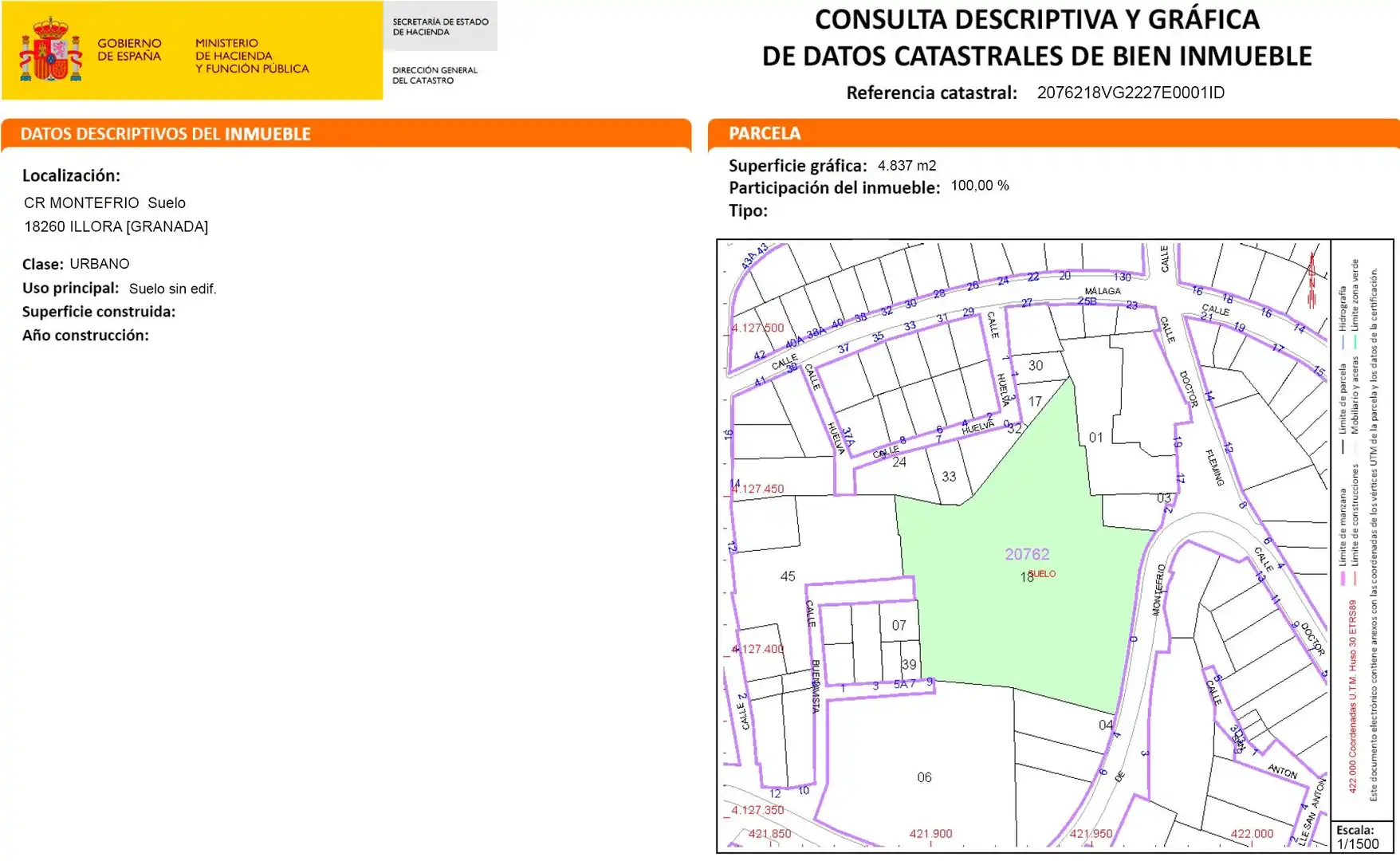 Residential land for sale in Íllora, imagen 10