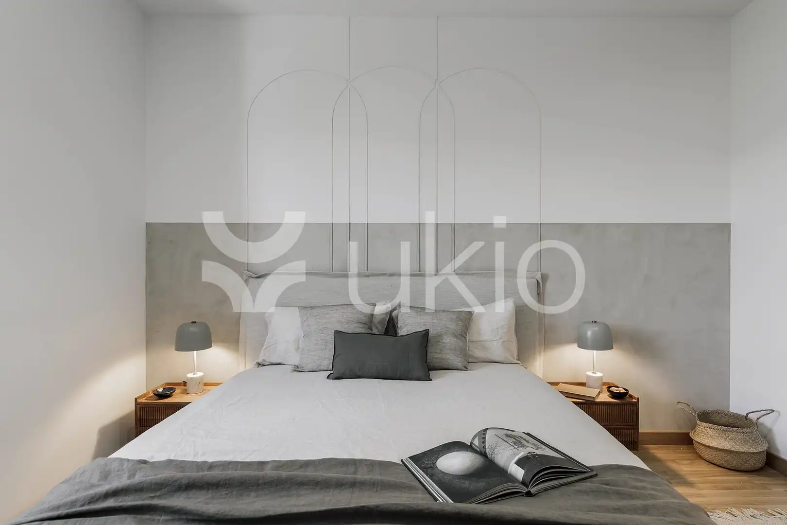 Schlafzimmer von Wohnungen zur Miete in Barcelona mit Klimaanlage, Heizung und Möbliert