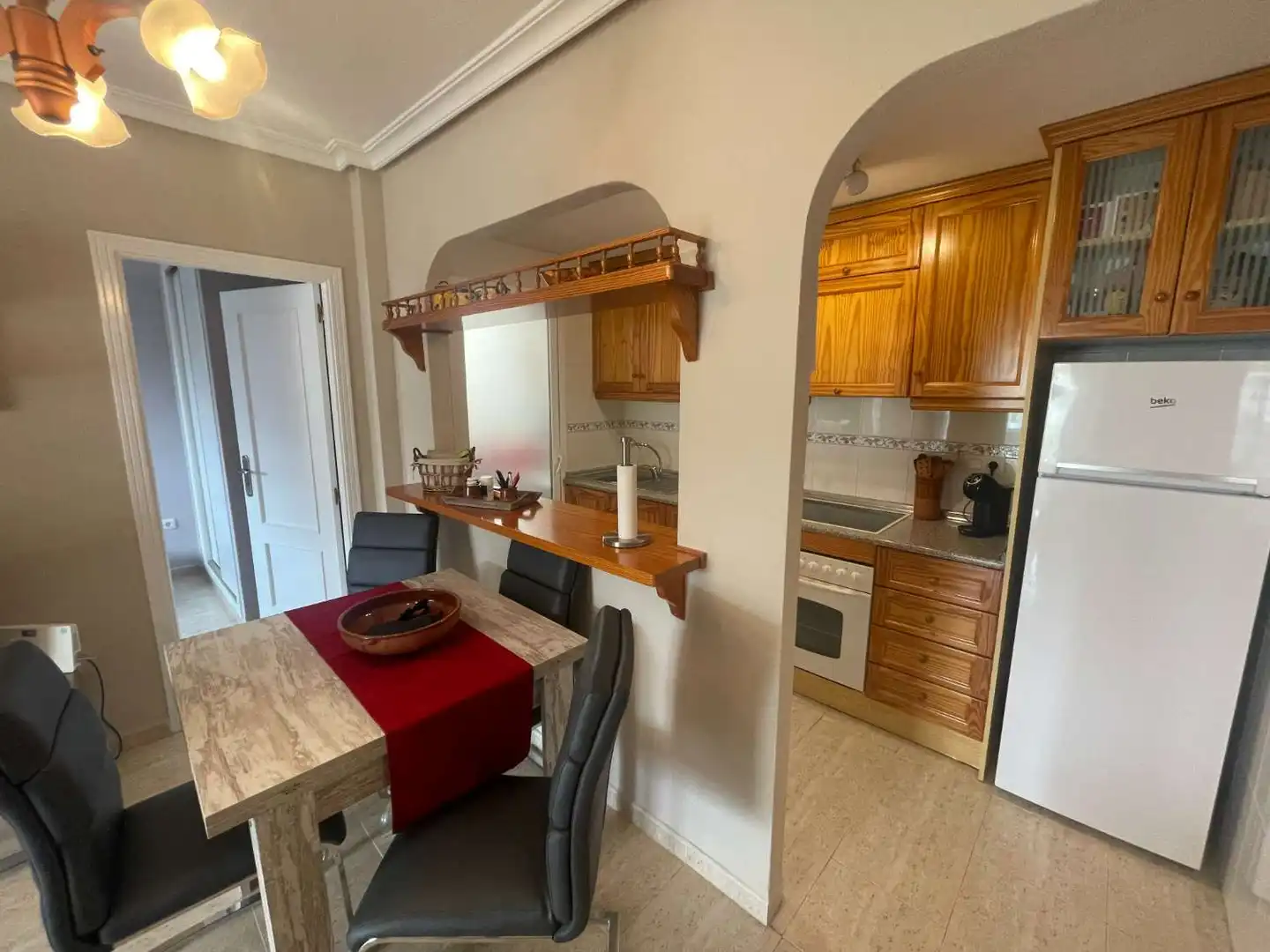 Cocina de Apartamento en venta en Orihuela con Aire acondicionado, Terraza y Piscina