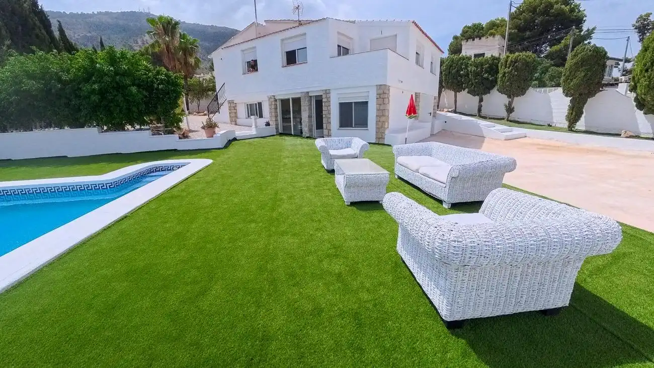 Terrasse von Haus oder Chalet zur Miete in L'Alfàs del Pi mit Klimaanlage, Privatgarten und Abstellraum