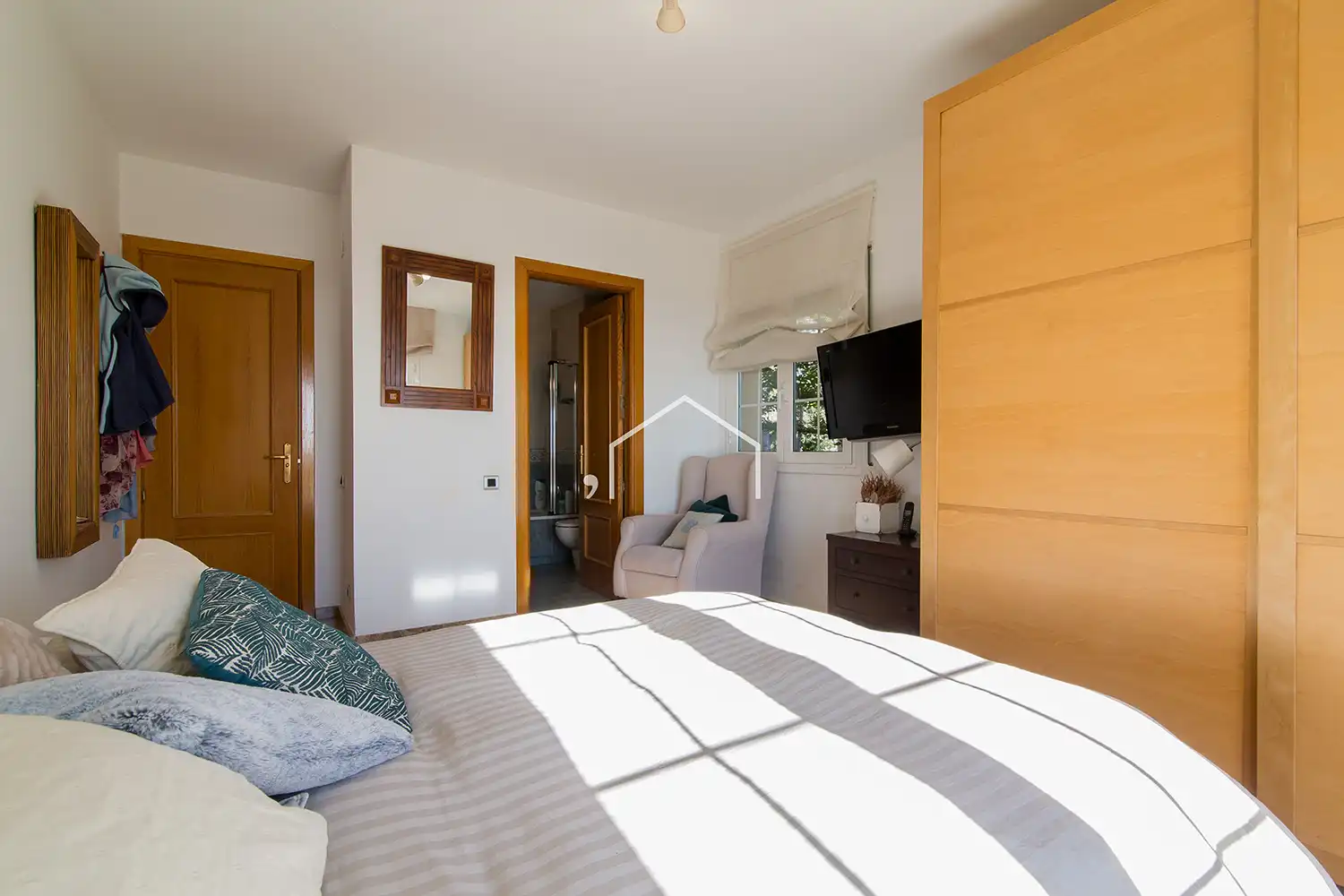 Schlafzimmer von Haus oder Chalet zum Verkauf in Teià mit Klimaanlage, Heizung und Privatgarten
