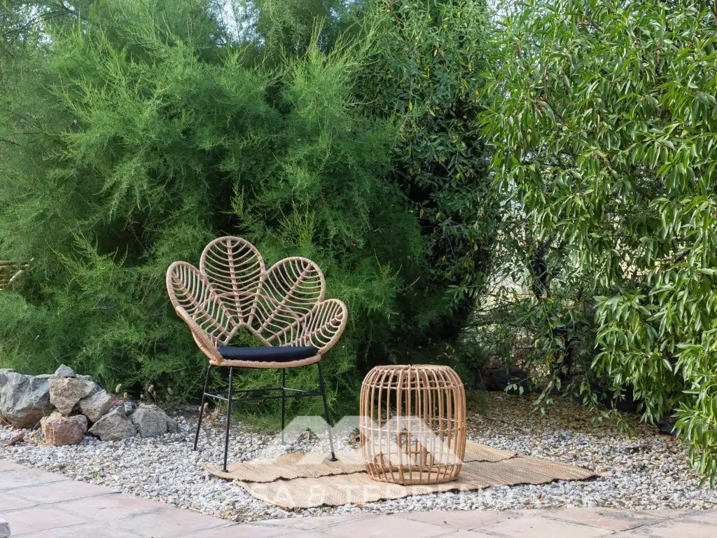 Terrassa de Finca rústica de lloguer en Colmenar amb Piscina
