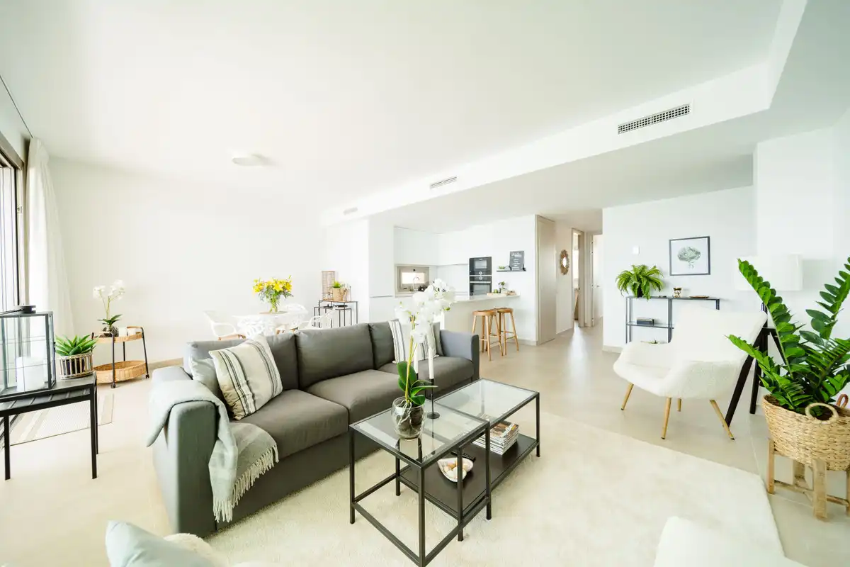 Living room of Apartments for sale in Mijas  with Air Conditioner, Terrace and Furnished
