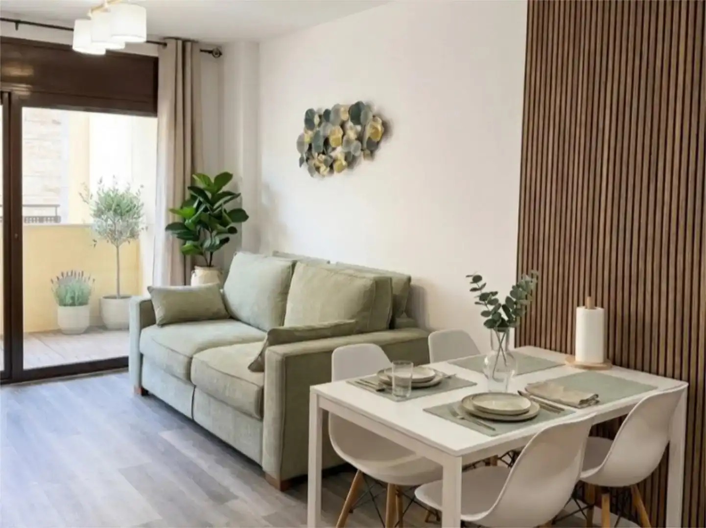 Sala de estar de Piso de alquiler en Lloret de Mar con Aire acondicionado, Parquet y Piscina