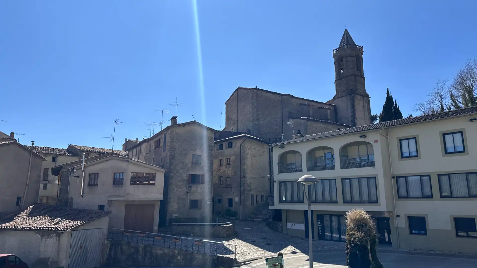 Vista exterior de Casa adosada en venda en Vidrà amb Traster, Moblat i Forn