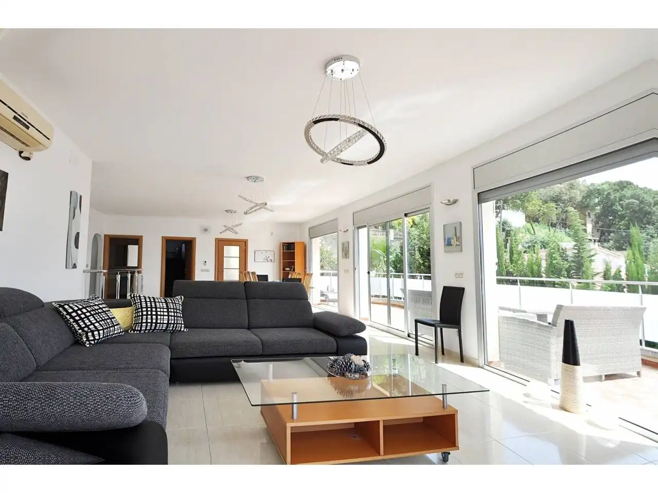 Living room of Houses for sale in Lloret de Mar  with Private garden, Swimming Pool and Furnished
