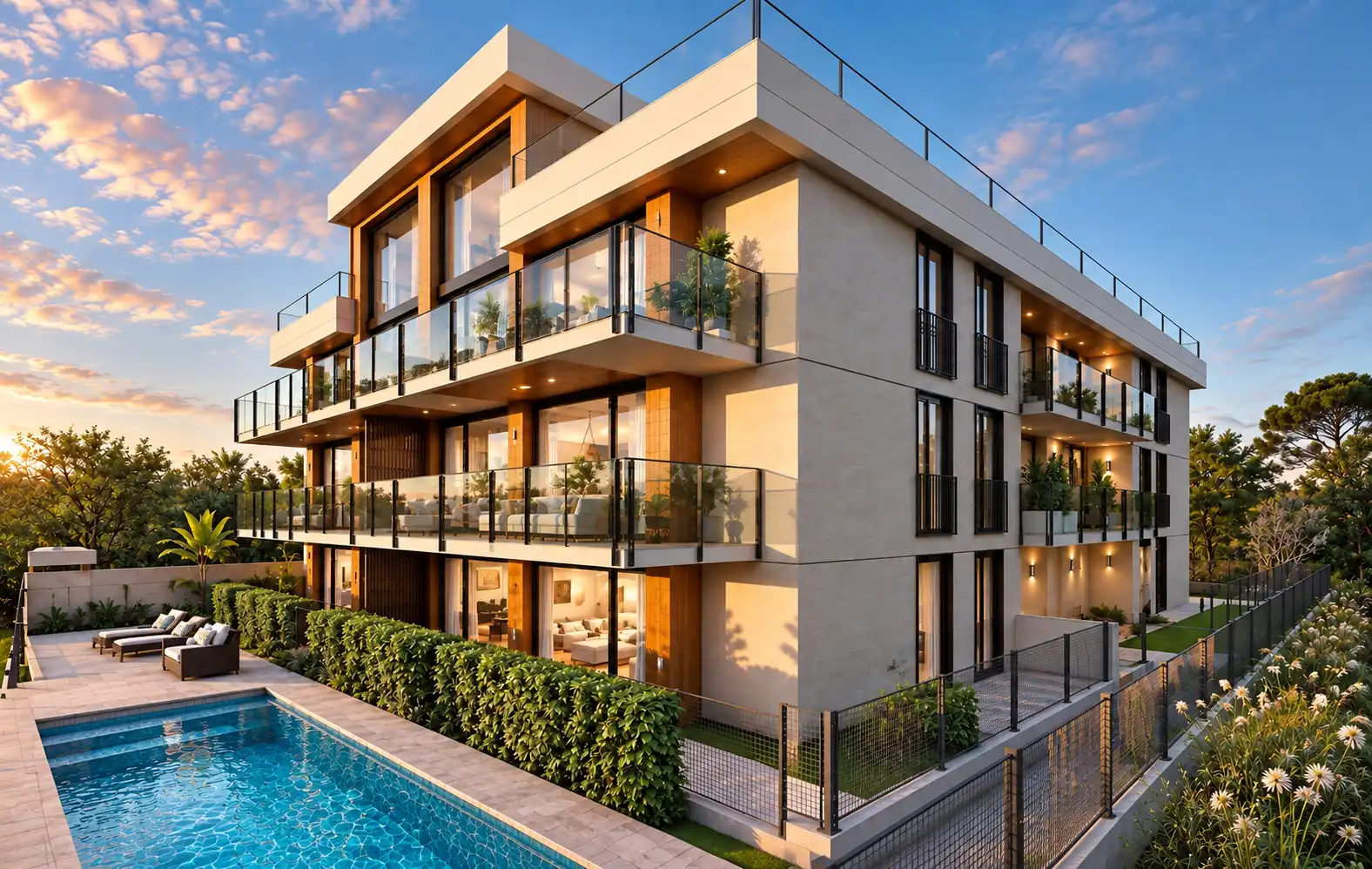Neubau-Wohnung mit Pool zum Verkauf in Carrer del Mascarell 23