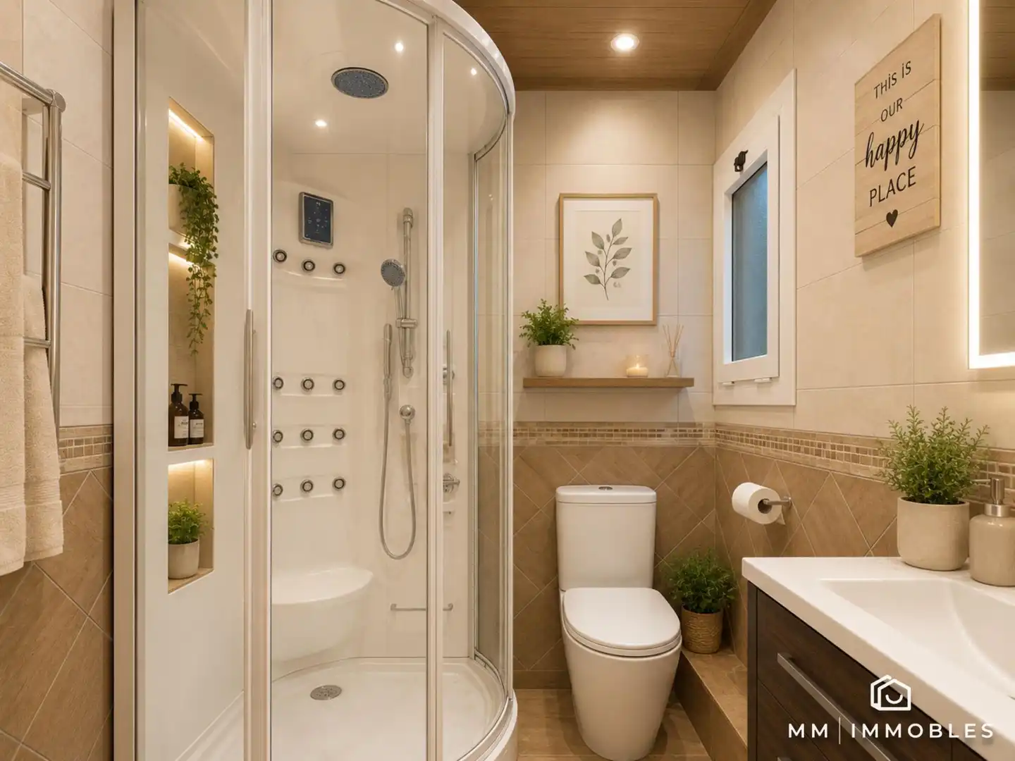 Badezimmer von Dachboden zum Verkauf in Granollers mit Terrasse