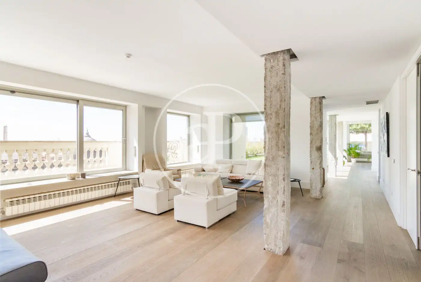 Sala de estar de Ático en venta en Madrid con Aire acondicionado, Calefacción y Jardín privado