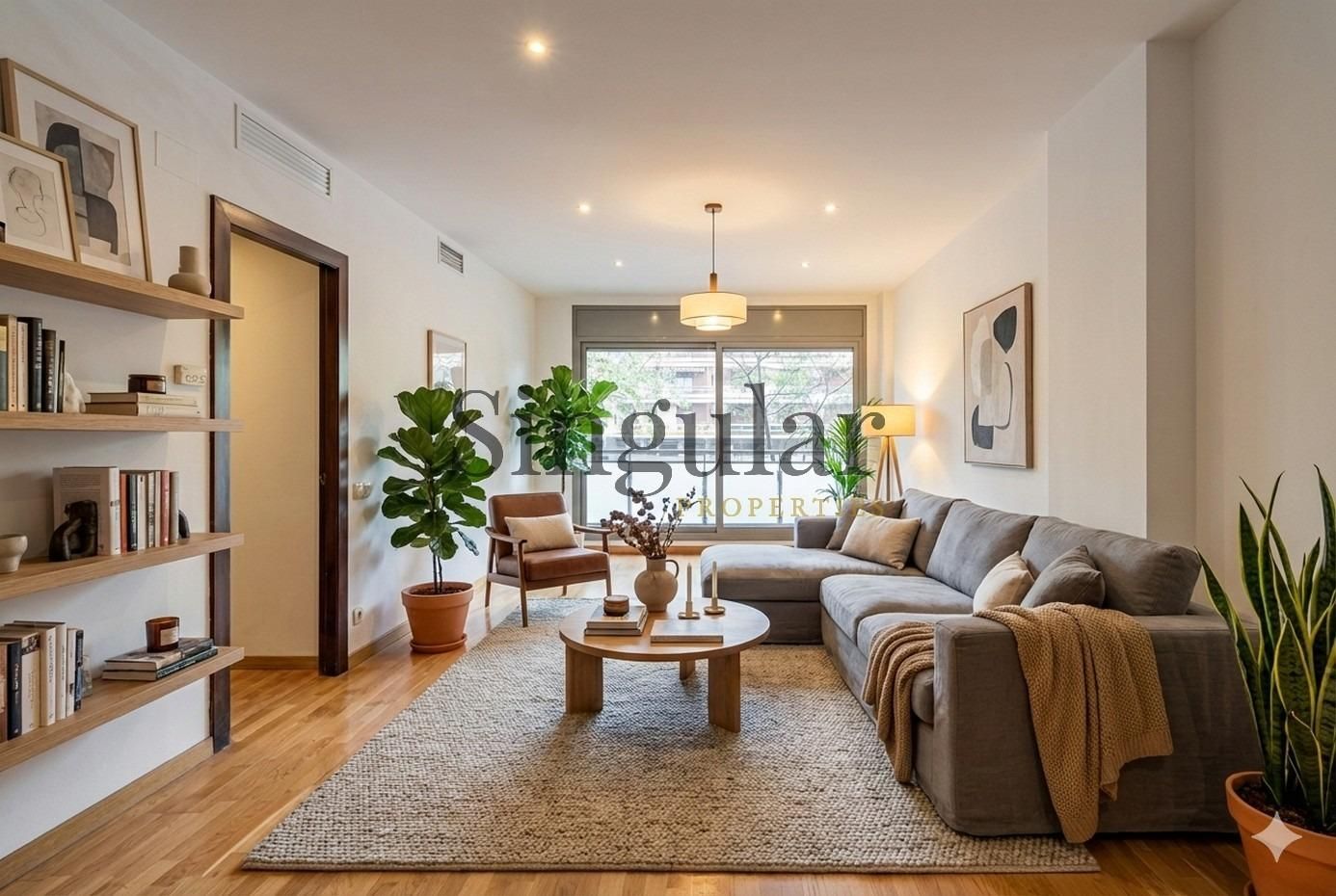 Sala de estar de Piso en venta en  Barcelona Capital con Terraza y Balcón