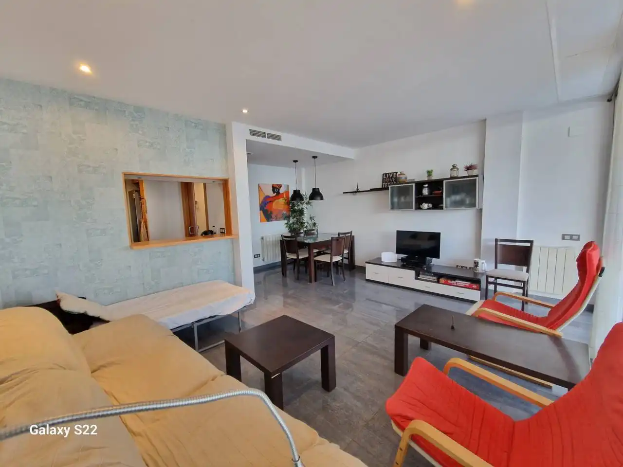 Sala de estar de Piso de alquiler en Cubelles con Aire acondicionado, Calefacción y Terraza