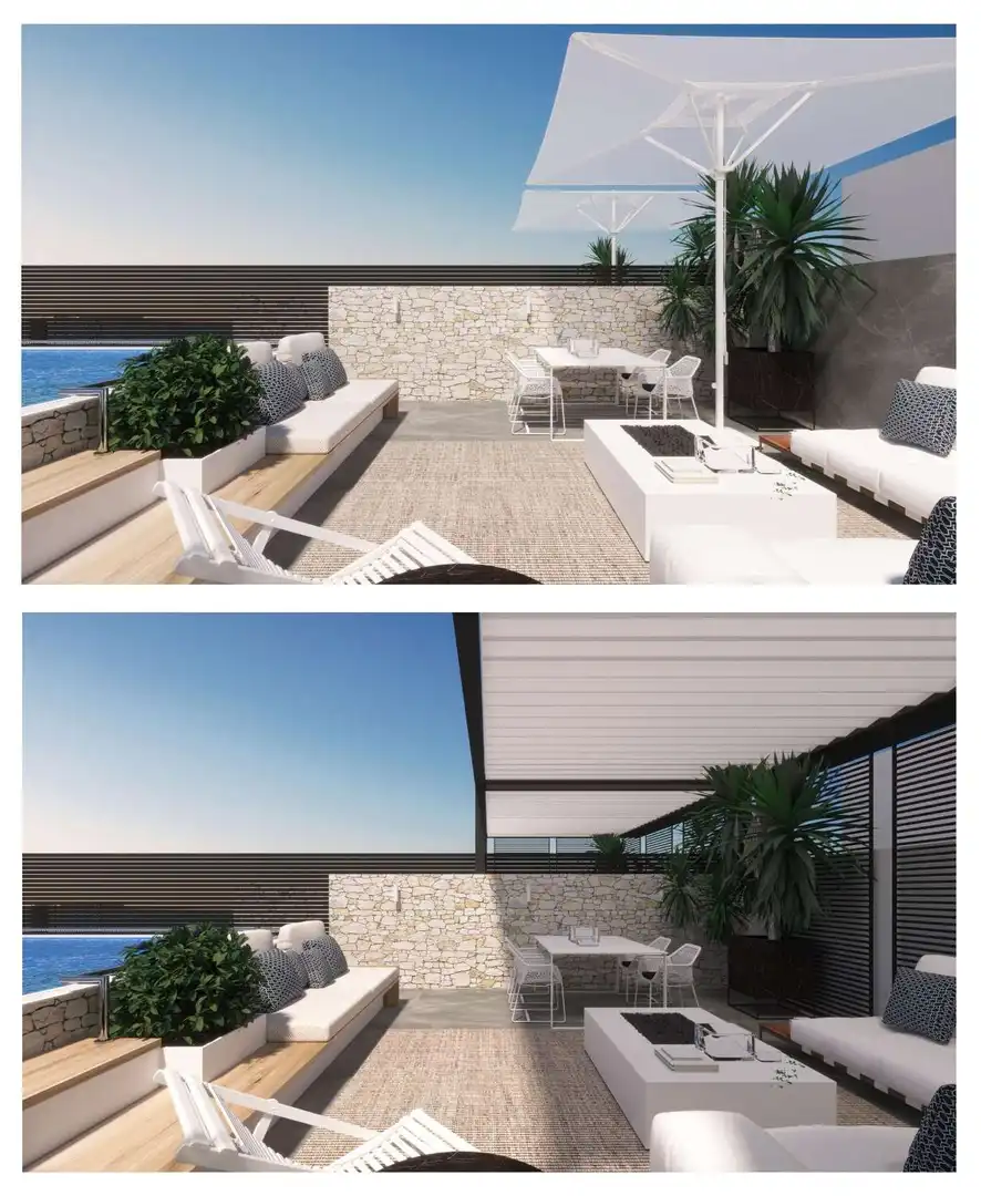 Terrassa de Apartament en venda en Sant Antoni de Portmany amb Aire condicionat, Calefacció i Piscina