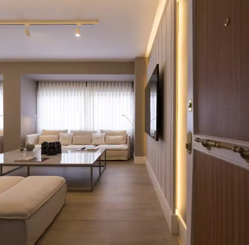 Sala d'estar de Apartament de lloguer en Alicante / Alacant amb Aire condicionat, Calefacció i Parquet