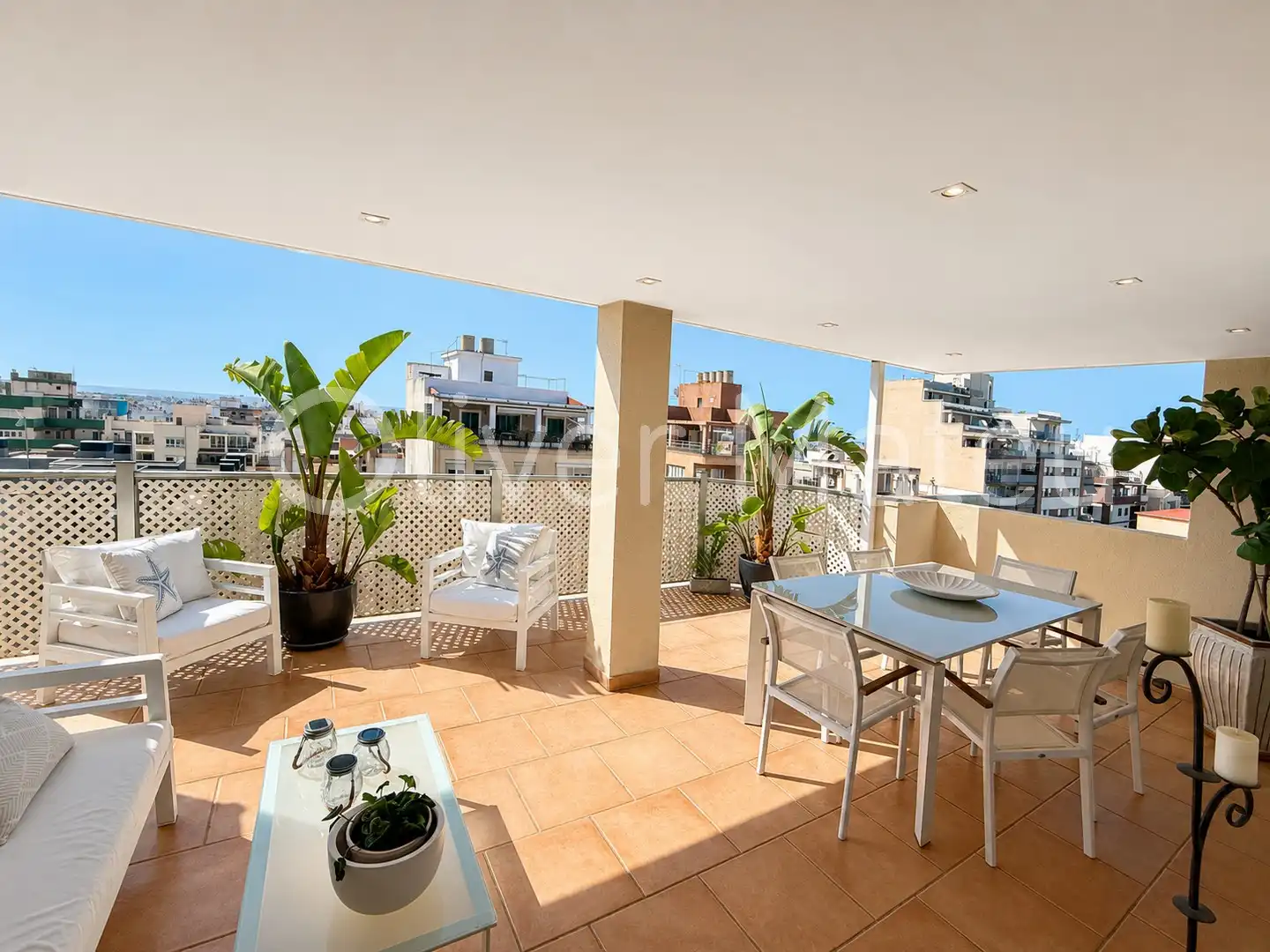 Terrasse von Dachboden zum Verkauf in  Palma de Mallorca mit Klimaanlage, Parkett und Terrasse