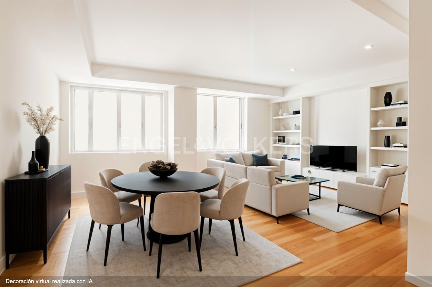 Sala d'estar de Apartament en venda en  Madrid Capital amb Aire condicionat i Calefacció