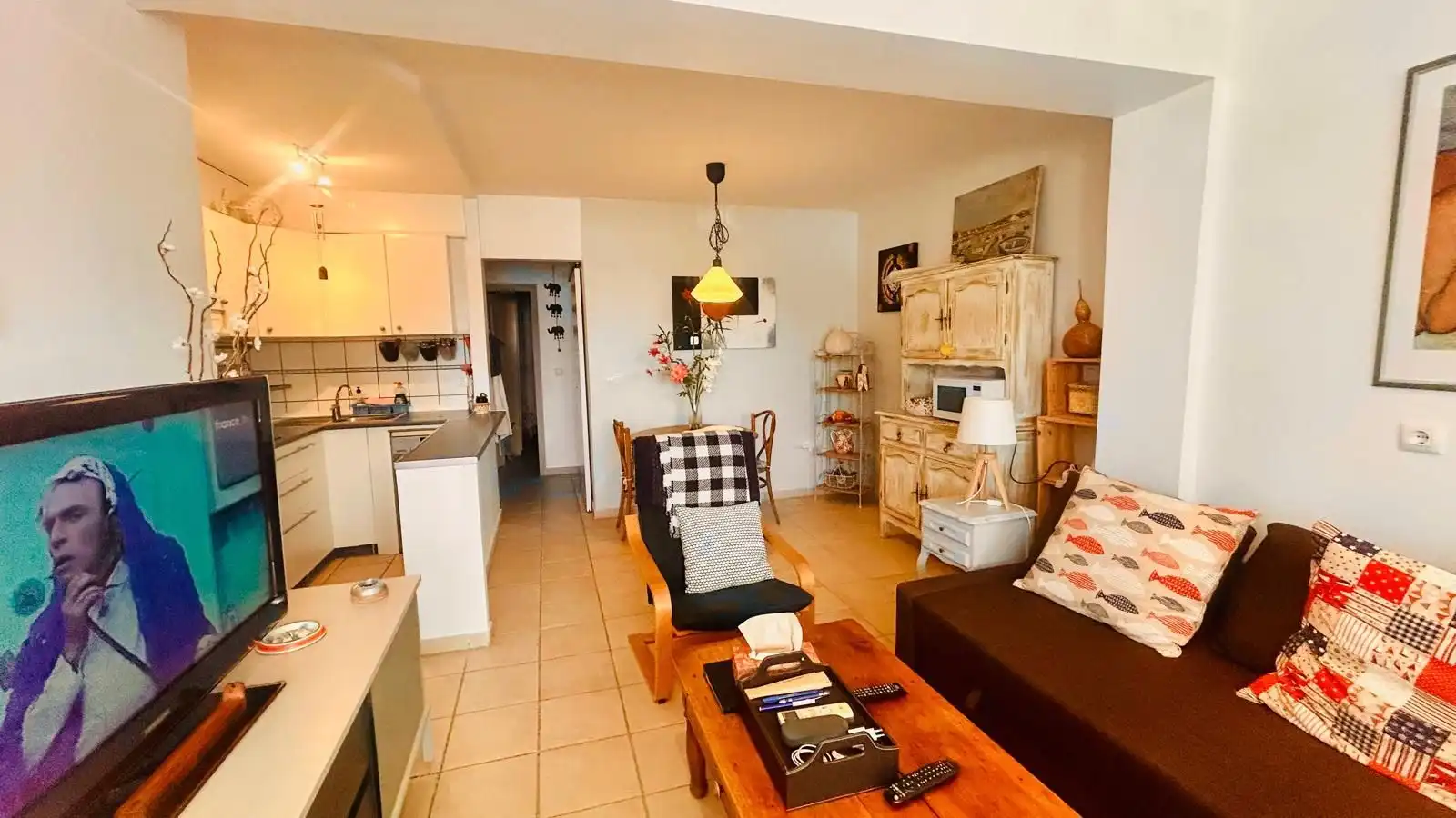 Sala de estar de Apartamento en venta en Empuriabrava con Aire acondicionado, Terraza y Piscina comunitaria